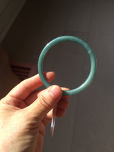 Load image into Gallery viewer, 56.5mm Certified Type A 100% Natura dark blue/green/gray/black Guatemala slim round cut Jadeite bangle PJ98-2453
