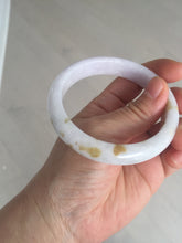Load image into Gallery viewer, 58mm certified 100% natural Type A light purple yellow white (Whispers of Autumn) jadeite jade bangle PB69-9035
