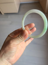 Load image into Gallery viewer, 50mm certified  100% natural Type A icy watery sunny green/purple/gary oval jadeite jade bangle PA158-2886
