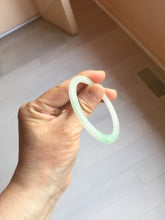 Load image into Gallery viewer, 50mm certified  100% natural Type A icy watery sunny green/purple/gary oval jadeite jade bangle PA158-2886
