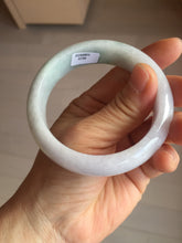 Load image into Gallery viewer, 54.6mm certified 100% natural Type A light gray white purple chubby jadeite jade bangle PH150-4758
