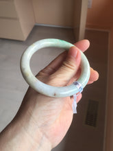 Load image into Gallery viewer, AllaboutjadeCanada.com only 56mm certified Type A 100% Natural sunny green/white/purple/brown(FU LU Shou) round cut Jadeite Jade bangle AF78-8925 Add on item

