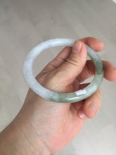 Load image into Gallery viewer, 58.7mm Certified Type A 100% Natural green white slim round cut Jadeite Jade bangle Y169-3693
