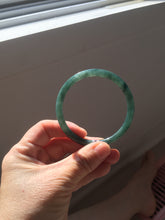 Load image into Gallery viewer, 55mm Certified Type A 100% Natural dark green/blue/gray with Guatemala slim round cut Jadeite bangle PJ94-2434
