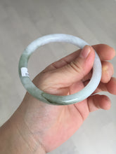 Load image into Gallery viewer, 58.7mm Certified Type A 100% Natural green white slim round cut Jadeite Jade bangle Y169-3693
