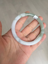 Load image into Gallery viewer, 58.7mm Certified Type A 100% Natural green white slim round cut Jadeite Jade bangle Y169-3693
