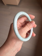 Load image into Gallery viewer, 64mm Certified Type A 100% Natural light green white round cut Jadeite Jade bangle BH93-(1935)
