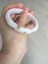 Load image into Gallery viewer, 58mm certified 100% natural Type A light purple yellow white (Whispers of Autumn) jadeite jade bangle PB70-9034
