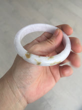 Load image into Gallery viewer, 58mm certified 100% natural Type A light purple yellow white (Whispers of Autumn) jadeite jade bangle PB70-9034
