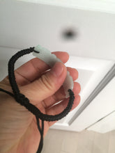 Load image into Gallery viewer, 100% natural type A yellow/white/green carved feather jadeite jade braided adjustable slider bracelet AX39
