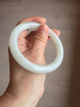 Load image into Gallery viewer, 57.7mm certified 100% natural type A icy watery light green white round cut jadeite jade bangle BS84-(1100)
