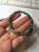 Load image into Gallery viewer, 5.5-7mm size 50-58mm 100% natural type A dark green/blue/gray/black Guatemala jadeite jade beads bracelet PA164
