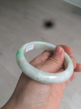 Load image into Gallery viewer, 55.7mm 100% natural Type A sunny green/brown/white jadeite jade bangle R97-3332
