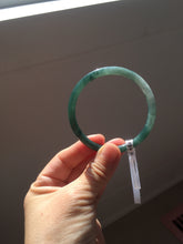 Load image into Gallery viewer, 55mm Certified Type A 100% Natural dark green/blue/gray with Guatemala slim round cut Jadeite bangle PJ94-2434
