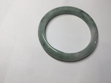 Load image into Gallery viewer, 59.2mm certified Type A 100% Natural dark green gray light purple Jadeite Jade bangle PJ87-6652
