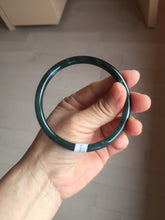 Load image into Gallery viewer, 62mm Certified Type A 100% Natural light green/blue/gray Guatemala slim round cut Jadeite bangle PE87-5527
