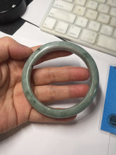 Load image into Gallery viewer, 59.2mm certified Type A 100% Natural dark green gray light purple Jadeite Jade bangle PJ87-6652
