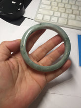 Load image into Gallery viewer, 59.2mm certified Type A 100% Natural dark green gray light purple Jadeite Jade bangle PJ87-6652
