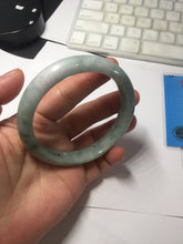 Load image into Gallery viewer, 59.2mm certified Type A 100% Natural dark green gray light purple Jadeite Jade bangle PJ87-6652
