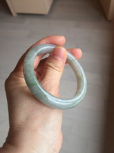 Load image into Gallery viewer, 53mm 100% natural certified dark green/gray jadeite jade bangle BM53-8655
