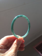 Load image into Gallery viewer, 54.9mm Certified Type A 100% Natural dark green/blue/gray with Guatemala slim round cut Jadeite bangle PJ92-3448
