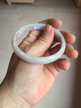 Load image into Gallery viewer, 56mm 100% Natural type A light green purple white carved flowers and golden-painted Jadeite Jade bangle PB227-0274
