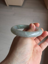 Load image into Gallery viewer, 53mm 100% natural certified dark green/gray jadeite jade bangle BM53-8655
