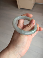 Load image into Gallery viewer, 53mm 100% natural certified dark green/gray jadeite jade bangle BM53-8655
