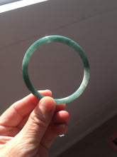 Load image into Gallery viewer, 54.9mm Certified Type A 100% Natural dark green/blue/gray with Guatemala slim round cut Jadeite bangle PJ92-3448
