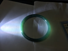 Load image into Gallery viewer, 56mm Certified Type A 100% Natural dark green/blue/gray Guatemala slim round cut Jadeite bangle PJ20-9698
