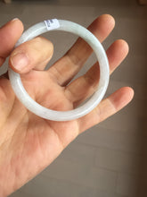Load image into Gallery viewer, 55mm Certified type A 100% Natural white slim round cut Jadeite bangle PH83-0804
