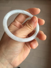 Load image into Gallery viewer, 55mm Certified type A 100% Natural white slim round cut Jadeite bangle PH83-0804
