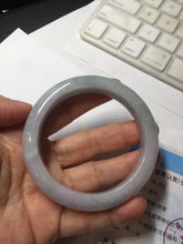 Load image into Gallery viewer, 56.4mm certified 100% natural Type A icy light green/purple jadeite jade bangle PE6-0298
