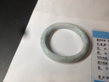 Load image into Gallery viewer, 52.5mm certified type A 100% Natural light green/yellow/purple(FU LU Shou) oval jadeite jade bangle AK59-0766
