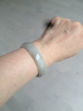 Load image into Gallery viewer, 52.7mm Type A 100% Natural icy sunny green/gray/black/brown Jadeite Jade bangle AT49
