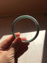 Load image into Gallery viewer, 58.6mm Type A 100% Natural Light Green/Gray/Black/Purple/Brown “Reed Flowers &amp; Snow” Guatemala Slim Round Cut Jadeite BanglePJ122-1417
