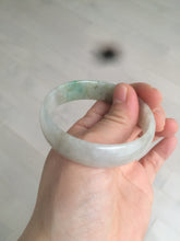 Load image into Gallery viewer, 52.7mm Type A 100% Natural icy sunny green/gray/black/brown Jadeite Jade bangle AT49
