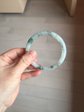 Load image into Gallery viewer, 57.2mm certified 100% natural Type A white sunny green dark green ink painting (水墨) round cut jadeite jade bangle PC158-3151
