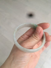 Load image into Gallery viewer, 52.7mm Type A 100% Natural icy sunny green/gray/black/brown Jadeite Jade bangle AT49
