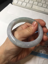 Load image into Gallery viewer, 56.3mm certified 100% natural Type A icy light green/purple jadeite jade bangle PE7-0299
