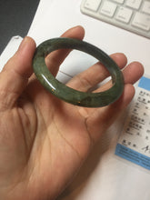Load image into Gallery viewer, 50mm Certified Type A 100% Natural dark green/gray/black Jadeite Jade bangle PA7-3457 ($19.99 group)
