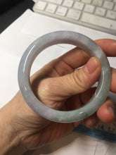 Load image into Gallery viewer, 56.3mm certified 100% natural Type A icy light green/purple jadeite jade bangle PE7-0299
