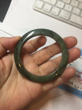 Load image into Gallery viewer, 50mm Certified Type A 100% Natural dark green/gray/black Jadeite Jade bangle PA7-3457 ($19.99 group)
