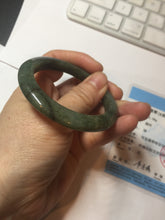 Load image into Gallery viewer, 50mm Certified Type A 100% Natural dark green/gray/black Jadeite Jade bangle PA7-3457 ($19.99 group)
