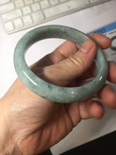 Load image into Gallery viewer, 58.8mm certified Type A 100% Natural dark green gray Jadeite Jade bangle PJ90-6649
