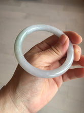 Load image into Gallery viewer, 55.5mm certified Type A 100% Natural light green/purple round cut Jadeite Jade bangle BK67-9881
