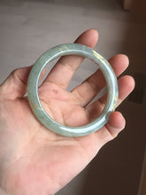Load image into Gallery viewer, 54.9mm 100% Natural type A dark green yellow carved flowers and golden-painted Jadeite Jade bangle PD97-0277
