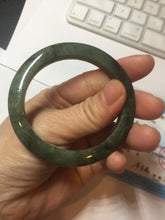 Load image into Gallery viewer, 50mm Certified Type A 100% Natural dark green/gray/black Jadeite Jade bangle PA7-3457 ($19.99 group)
