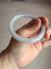 Load image into Gallery viewer, 55.5mm certified Type A 100% Natural light green/purple round cut Jadeite Jade bangle BK67-9881
