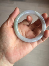 Load image into Gallery viewer, 55.5mm certified Type A 100% Natural light green/purple round cut Jadeite Jade bangle BK67-9881
